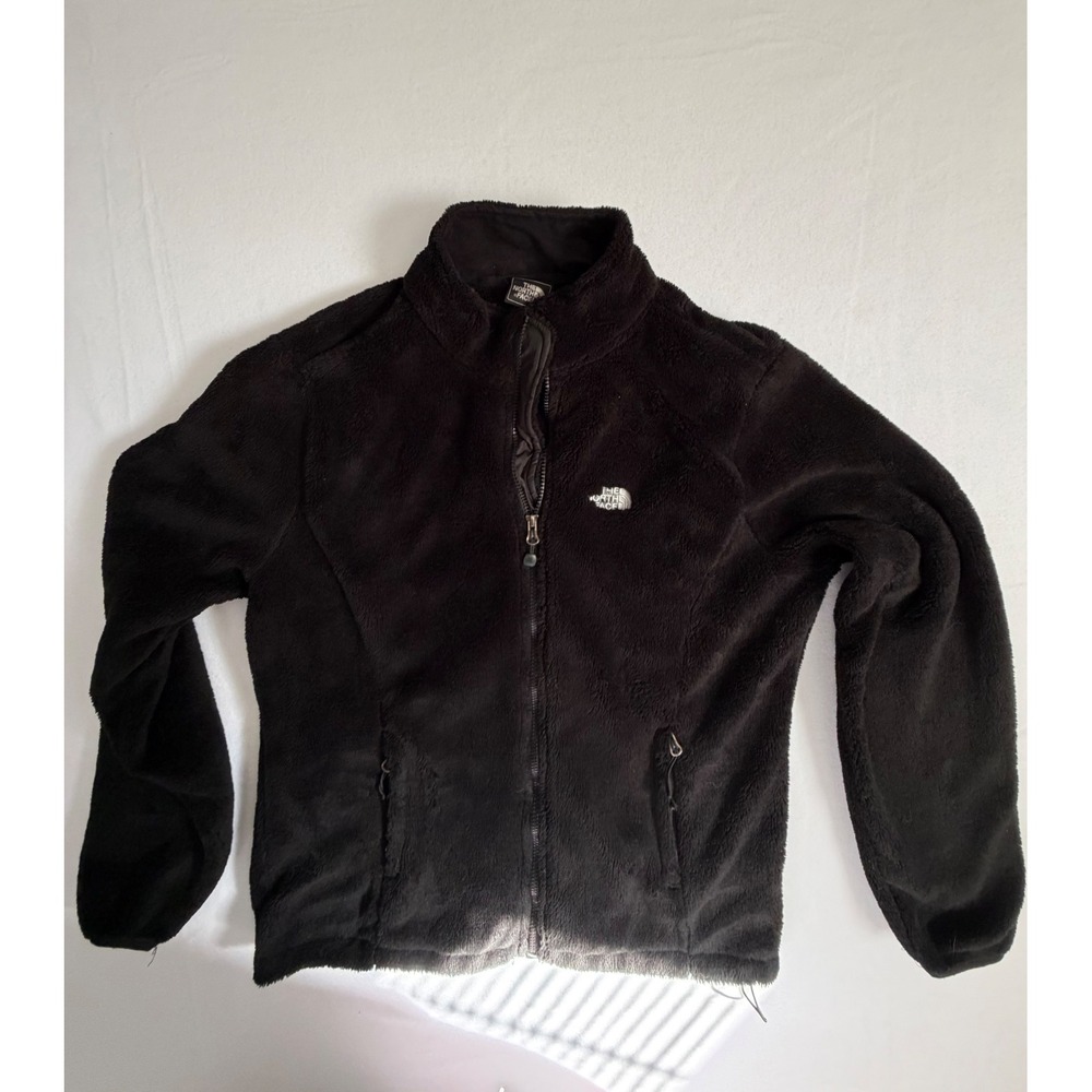 The North Face Osito Fleece Jacket Black Full Zip‎ Mock Neck Womens Soft Shell